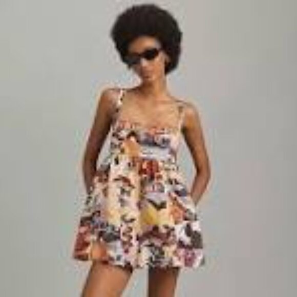 Anthropologie Pants - Christian Lacroix sardine Italy layered Anthropologie bustier cotton romper M